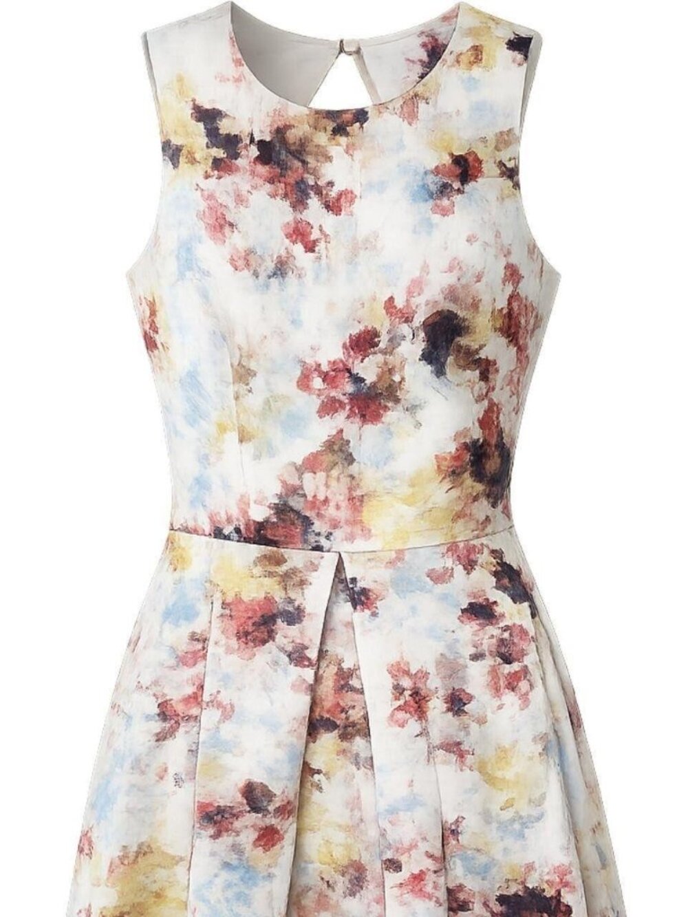 Hunter Bell New York Floral Fit & Flare Dress Size 6 Sleeveless Keyhole Back